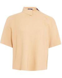 A.W.A.K.E. MODE - Rugby Asymmetric-Collar Short-Sleeve Top - Lyst