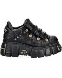 New Rock - Derby-Schuhe Mit Kroko-Effekt - Lyst