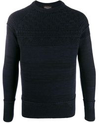 Roberto Collina Patterned Jumper - Blue