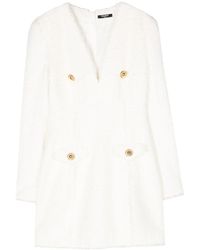 Balmain - Tweed Mini Dress - Lyst