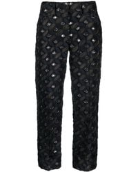 Fabiana Filippi - Patterned-Jacquard Cropped Trousers - Lyst