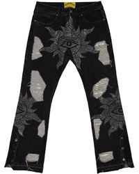 Godspeed - Crystal Vizion Distressed Jeans - Lyst