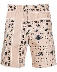 MSGM - Bermudas Con Estampado De Cachemira - Lyst