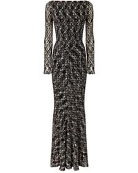 Missoni - Intricately Knit Openwork Lurex Long Dress - Lyst
