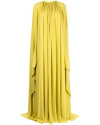 Elie Saab - Asymmetric Draped Silk Gown - Lyst