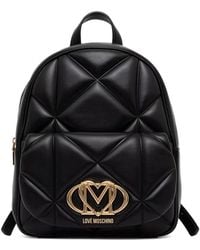 Love Moschino - Quilted Logo-Plaque Backpack - Lyst
