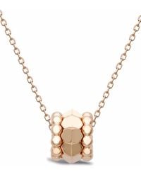 Pragnell - 18Kt Rose Bohemia Three Row Peaked Polished Pendant Necklace - Lyst