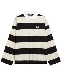Balenciaga - Striped Polo Shirt - Lyst