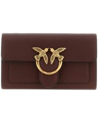 Pinko - Love Simply Metallic Buckle Flap Wallet - Lyst