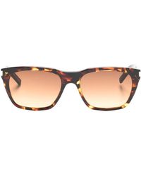 Saint Laurent - Tortoiseshell-Effect Tinted-Lenses Sunglasses - Lyst