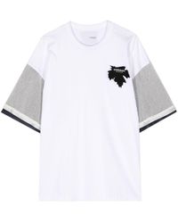 Yoshio Kubo - Mesh-sleeves Cotton T-shirt - Lyst