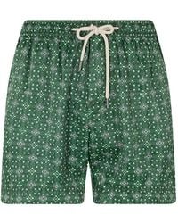 Peninsula - Capresa Patterned Drawstring-Fastening Swim Shorts - Lyst