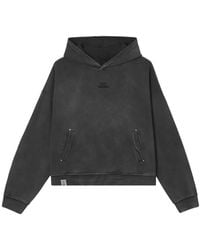 FIVE CM - Skeleton-Embroidered Washed Hoodie - Lyst