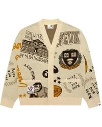 Aape By A Bathing Ape - Graphic-Design Buttoned Cardigan - Lyst