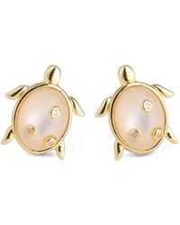 Eshvi - Mop Turtle Stud Earrings - Lyst