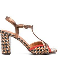 Chie Mihara - Sandalias Bejo De Piel Con Tira En T - Lyst