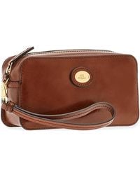 The Bridge - Logo-Plaque Leather Clutch Bag - Lyst