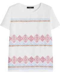 Weekend by Maxmara - Geometric-Print Crew-Neck T-Shirt - Lyst