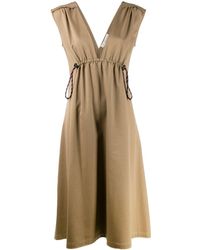 Golden Goose Deluxe Brand Jurk Met Trekkoordtaille - Naturel