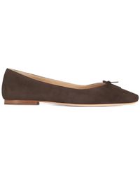 Veronica Beard - Cailey Bow-Detail Suede Ballet Flats - Lyst