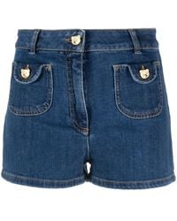 Moschino - Jeans-Shorts mit Teddy-Knöpfen - Lyst