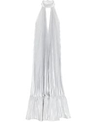 L'idée - Pleated Halter Gown Dress - Lyst
