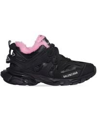 Balenciaga - Track Faux Fur-Lined Sneakers - Lyst