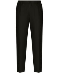 Dolce & Gabbana - Logo-patch Tailored-cut Trousers - Lyst