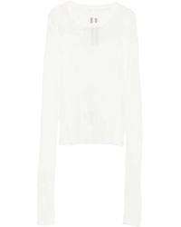 Rick Owens - Haut Côtelé À Manches Longues - Lyst