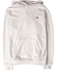 New Balance - Logo-Embroidered Hoodie - Lyst