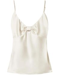 Twinset - Satin Top With Knot - Lyst