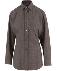DARKPARK - Anne Geruite Blouse Met Drukknoop - Lyst