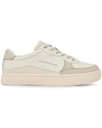 Calvin Klein - Classic Cupsole Panelled Logo-Print Lace-Up Sneakers - Lyst
