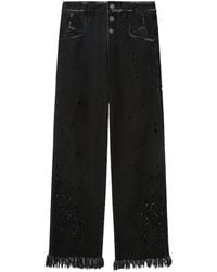 Isabel Marant - Amia Loose Flared Denim Pants - Lyst