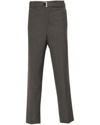 Sacai - Belted Straight-leg Trousers - Lyst