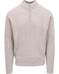 Peter Millar - Cable-Knit Half-Zip Sweater - Lyst
