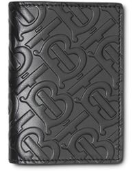 Burberry Portacarte con monogramma - Nero