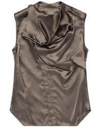 Rick Owens - Draped Sleeveless Top - Lyst
