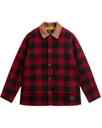 Woolrich - Buffalo Check Leather-Collar Jacket - Lyst