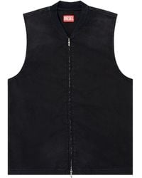 DIESEL - Gilet D-Sund-D-N À Fermeture Zippée - Lyst