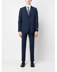 こ*ー様 超特価 未使用 高級メリノウール シングルスーツ OLD GUCCI gucci-blue-Single-Breasted-