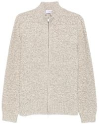Lardini - Zip-Up Marl-Knit Cardigan - Lyst
