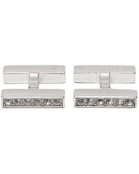 Ferragamo - Crystal-Embellished Logo-Engraved Cufflinks - Lyst