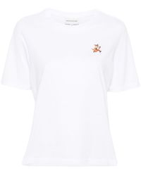 Maison Kitsuné - T-Shirt mit Speedy Fox-Applikation - Lyst