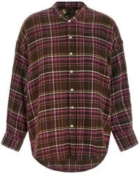 R13 - Tartan-Print Scarf-Detail Shirt - Lyst