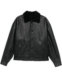 Pence - Crocodile-Embossed Jacket - Lyst