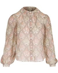 Veronica Beard - Ashlynn Puff-Sleeve Blouse - Lyst