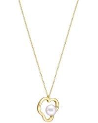 Tasaki - 18K Collection Line Chants Signature Akoya Pearl Necklace - Lyst