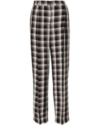 MSGM - Tartan Check-pattern Straight-leg Trousers - Lyst