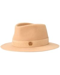 Maison Michel - André Logo-Detail Fedora Hat - Lyst